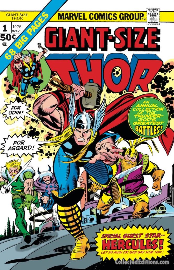 Giant-Size Thor #1 cover; pencils, Gil Kane; inks, Joe Sinnott