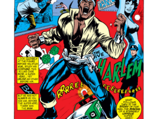 Hero For Hire #1, pg. 1; pencils, George Tuska; inks, Billy Graham; Luke Cage, Marvel Blaxploitation