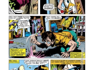 Howard the Duck #4, pg. 3; pencils, Gene Colan; inks, Steve Leialoha; Beverly Switzler, Paul Same, Winky Man, first appearance