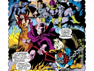 Howard the Duck #11, pg. 1; pencils, Gene Colan; inks, Steve Leialoha; Steve Gerber, splash page, Quack-Up,