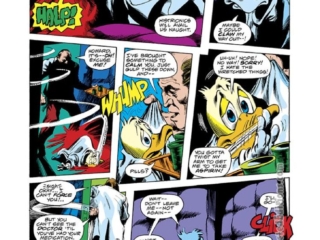 Howard the Duck #12, pg. 13; pencils, Gene Colan; inks, Steve Leialoha; crazy, padded room, insane asylum, Marvel Donald Duck parody