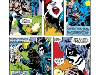 Howard the Duck #13, pg. 2; pencils, Gene Colan; inks, Steve Leialoha; KISS rock band parody, Gene Simmons, Paul Stanley, Ace Frehley, Peter Criss, Marvel Donald Duck parody satire