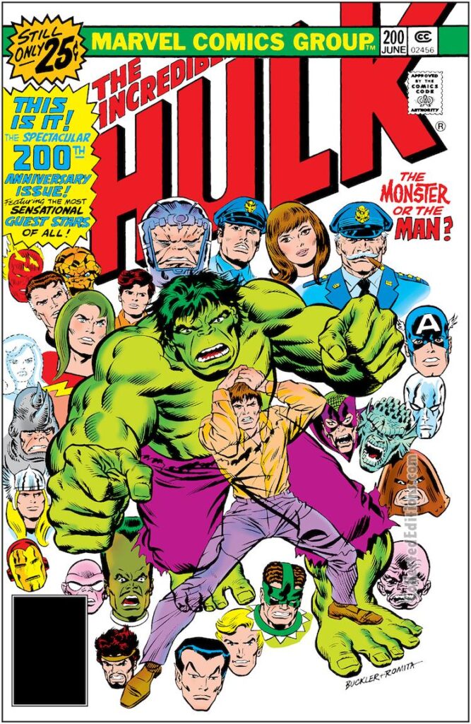 Incredible Hulk #200, cover; pencils, Rich Buckler; inks, John Romita Sr.