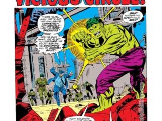Incredible Hulk #204, pg. 1; pencils, Herb Trimpe; inks, Joe Staton, splash page