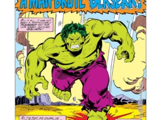 Incredible Hulk #206, pg. 1; pencils, Sal Buscema; inks, Joe Staton; A Man-Brute Berserk