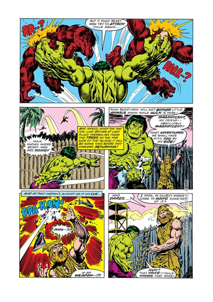 Incredible Hulk #219, pg. 16; pencils, Sal Buscema; inks, Ernie Chan