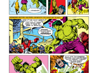 Incredible Hulk #220, pg. 14; pencils, Sal Buscema; inks, Ernie Chan