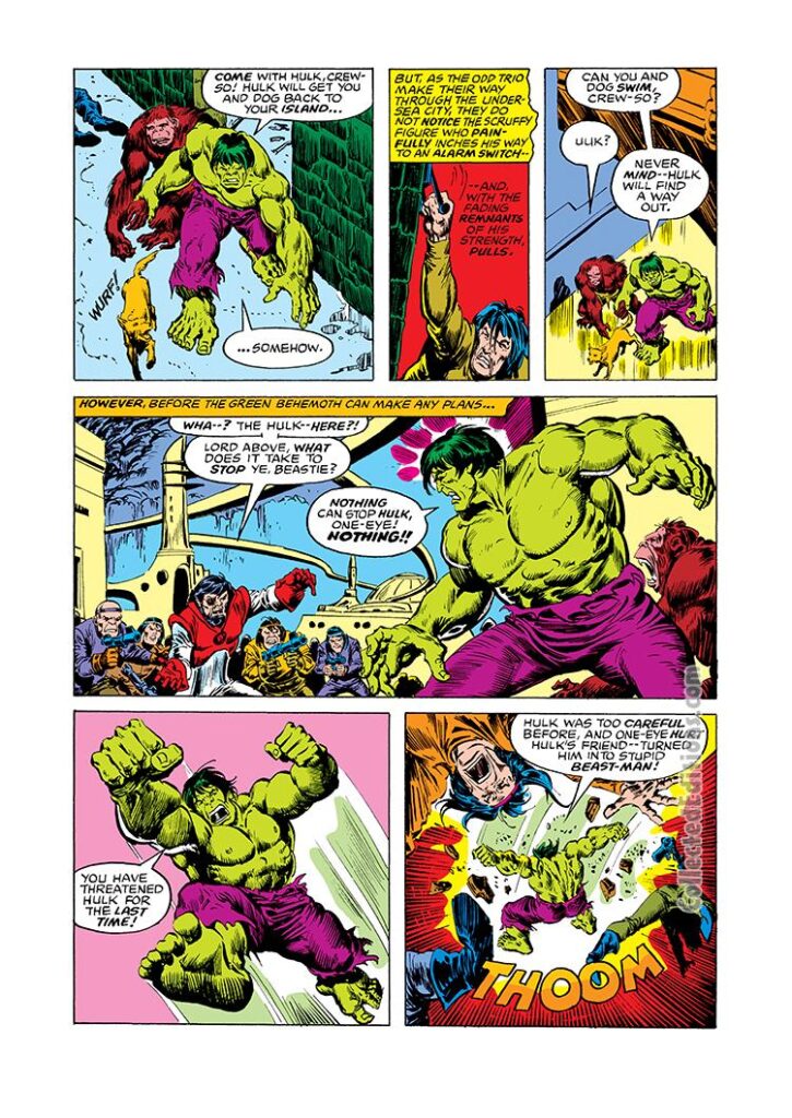Incredible Hulk #220, pg. 14; pencils, Sal Buscema; inks, Ernie Chan