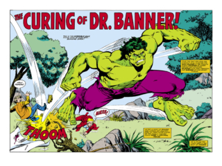 Incredible Hulk #223, pgs. 2-3; pencils, Sal Buscema; inks, Joe Rubinstein Incredible Hulk #223, pgs. 2-3; pencils, Sal Buscema; inks, Joe Rubinstein