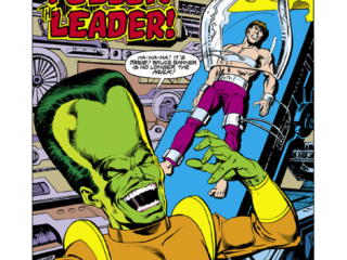 Incredible Hulk #224, pg. 1; pencils, Sal Buscema; inks, Joe Rubinstein Incredible Hulk #224, pg. 1; pencils, Sal Buscema, The Leader