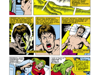 Incredible Hulk #225, pg. 5; pencils, Sal Buscema; inks, Joe Rubinstein Incredible Hulk #225, pg. 5; pencils, Sal Buscema; inks, Joe Rubinstein