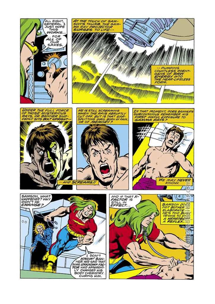 Incredible Hulk #225, pg. 5; pencils, Sal Buscema; inks, Joe Rubinstein