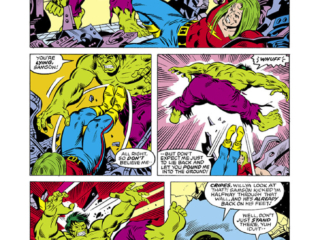 Incredible Hulk #226, pg. 4; pencils, Sal Buscema; inks, Joe Sinnott Incredible Hulk #226, pg. 4; pencils, Sal Buscema; inks, Joe Sinnott