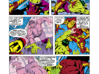 Incredible Hulk #230, pg. 9; pencils, Jim Mooney; inks, Bob Layton Incredible Hulk #230, pg. 9; pencils, Jim Mooney; inks, Bob Layton