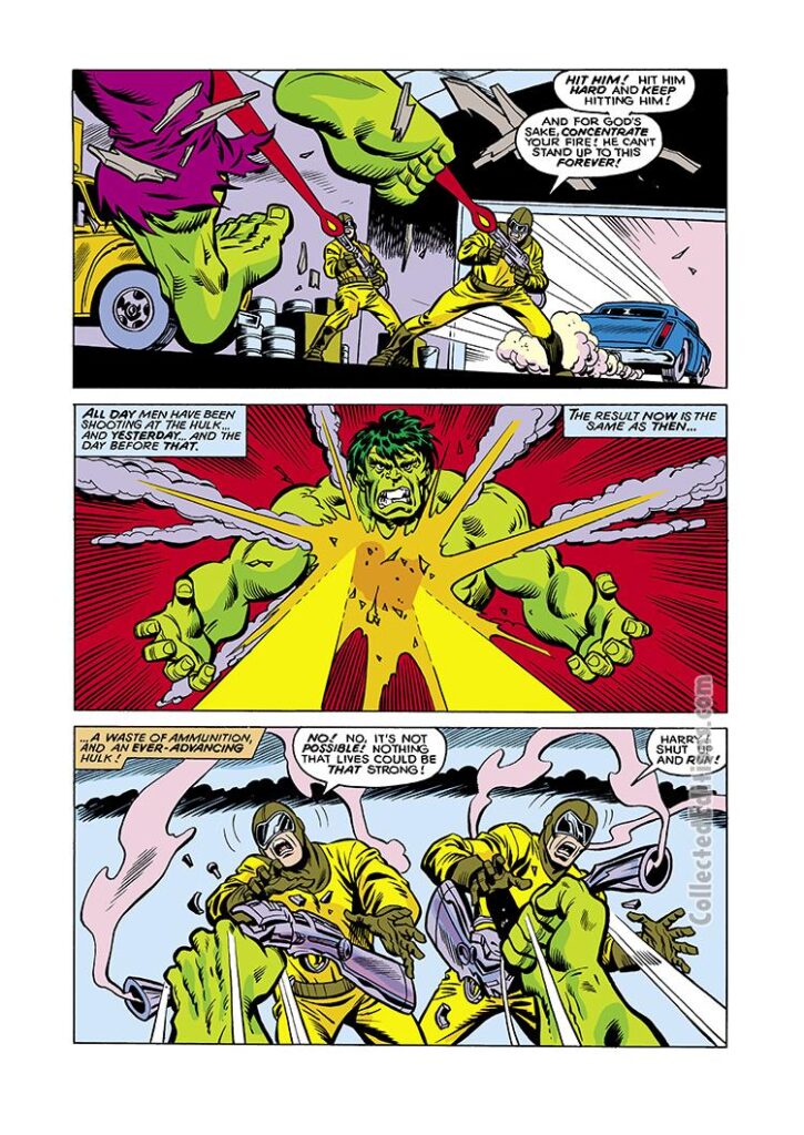 Incredible Hulk #233, pg. 9; pencils, Sal Buscema; inks, Chic Stone
