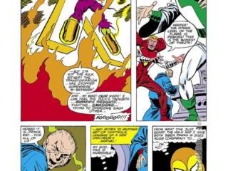Incredible Hulk #241, pg. 7; pencils and inks, Sal Buscema; Keeper of the Flame, Prince Rey, Goldbug, Tyrannus