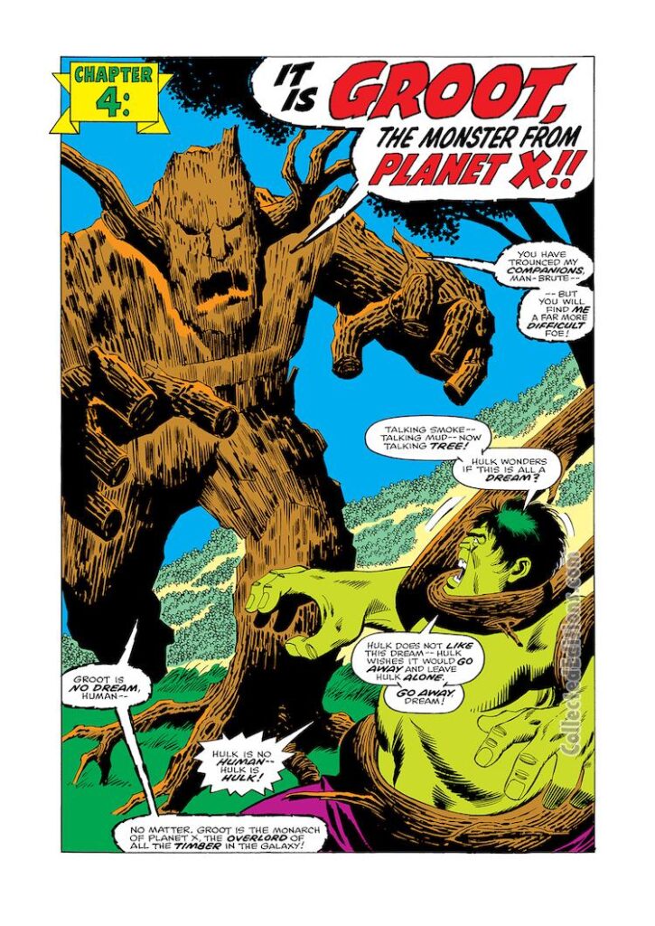 Incredible Hulk Annual #5, pg. 16; pencils, Sal Buscema; Groot Monster from Planet X