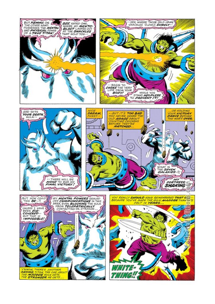 Incredible Hulk Annual #5, pg. 31; pencils, Sal Buscema; Xemnu the Titan