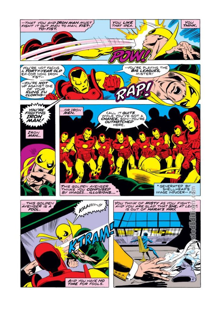 Iron Fist #1, pg. 13; pencils, John Byrne; inks, Al McWilliams; Iron Man, danny Rand, first issue
