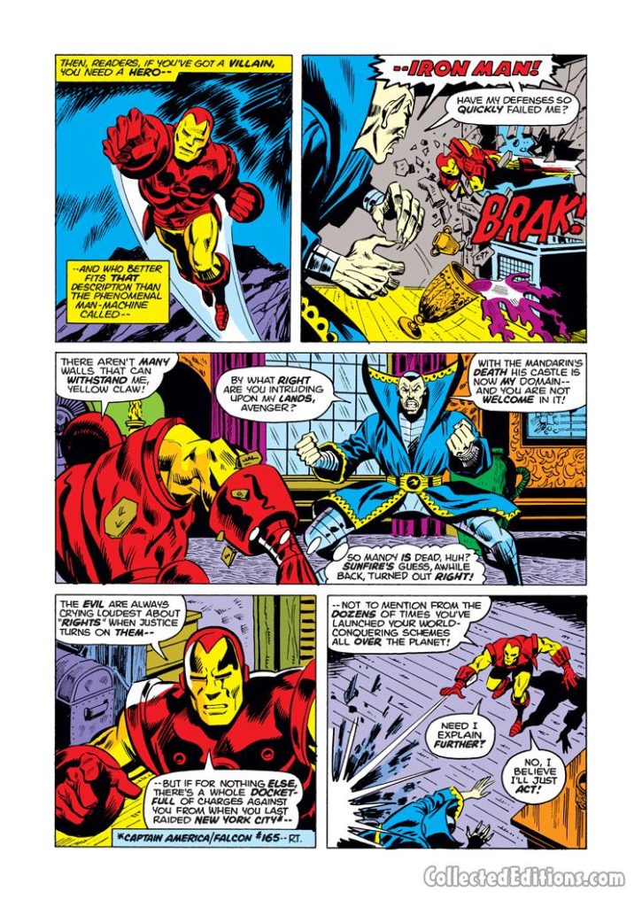 Iron Man #71, pg. 3; pencils, George Tuska; inks, Mike Esposito, Mandarin