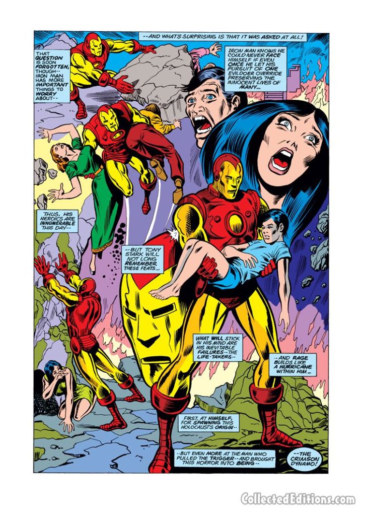Iron Man #73, pg. 15; pencils, Arvell Jones, Keith Pollard; origin Tony Stark/Vietnam