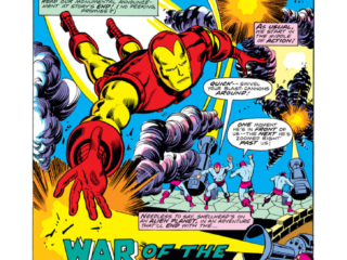 Iron Man #81, pg. 1; pencils, Chic Stone; inks, Vince Colletta