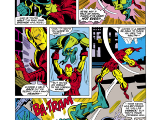 Iron Man #97, pg. 14; pencils, George Tuska; inks, Don Perlin; Guardian armor