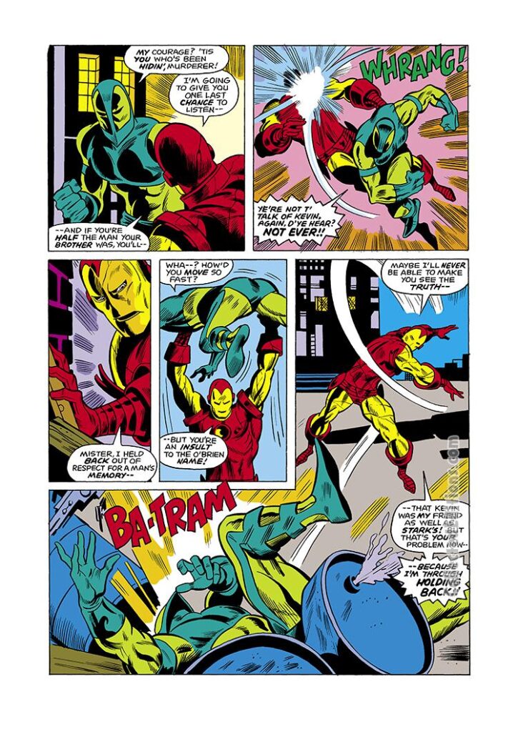 Iron Man #97, pg. 14; pencils, George Tuska; inks, Don Perlin; Guardian armor