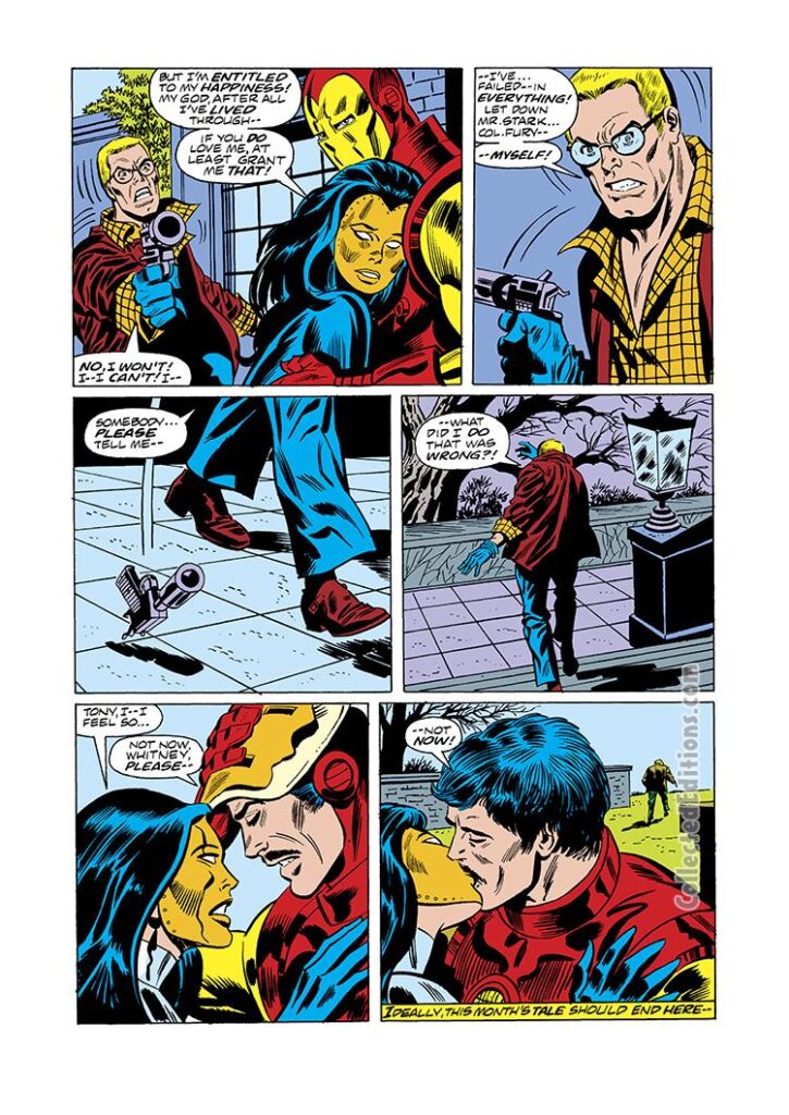 Iron Man #104, pg. 16; pencils, George Tuska; inks, Mike Esposito; Whitney Frost/Madam Masque/Tony Stark