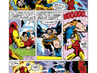 Iron Man #107, pg. 13; pencils, Keith Pollard; inks, Fred Kida; Midas, Bill Mantlo