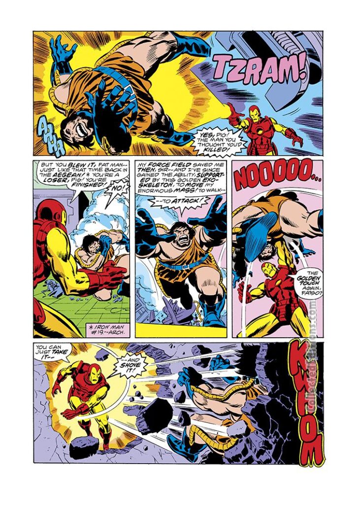 Iron Man #107, pg. 13; pencils, Keith Pollard; inks, Fred Kida; Midas, Bill Mantlo