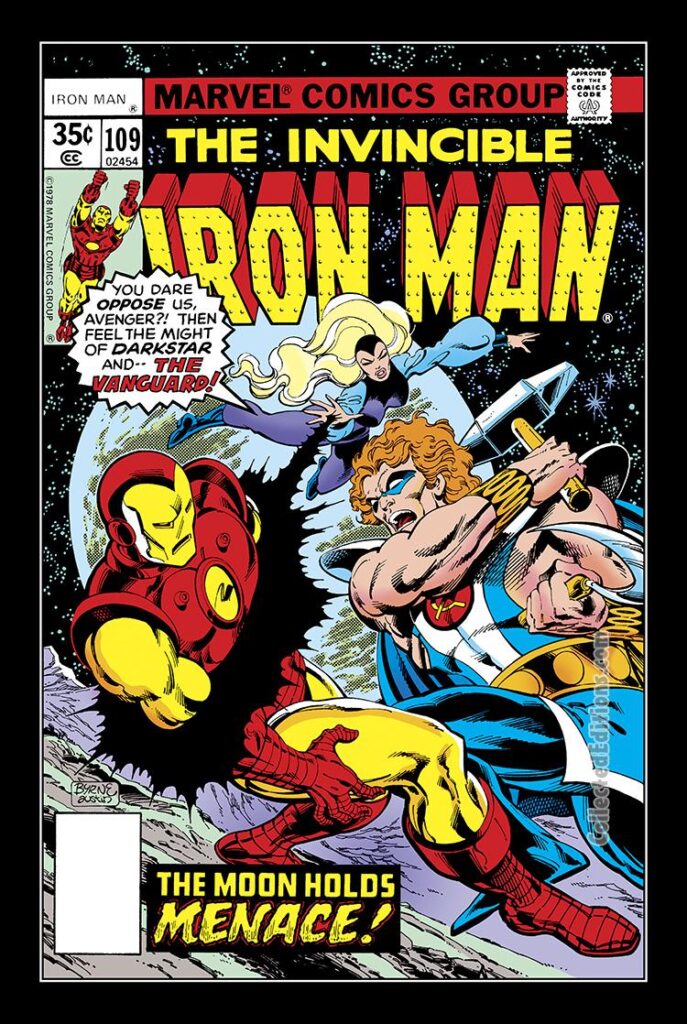 Iron Man #109 cover; pencils, John Byrne; inks, Terry Austin
