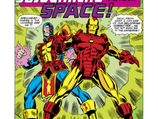 Iron Man #110, pg. 1; pencils, Keith Pollard; inks, Fred Kida; Jack of Hearts, Sojourners Through Space