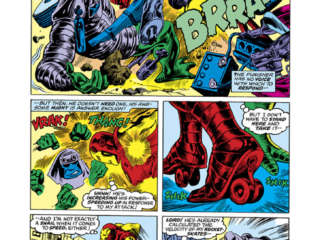 Iron Man #112, pg. 12; pencils, Keith Pollard; inks, Alfredo Alcala; The Punisher/Galactus