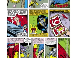 Iron Man #116, pg. 5; pencils, John Romita Jr.; inks, Bob Layton; Madam Masque, Mask, Ani-Men