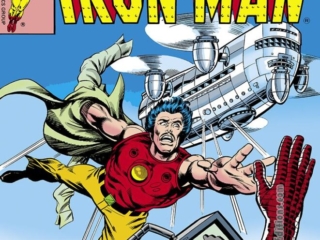 Iron Man #118 cover; pencils and inks, Bob Layton; Tony Stark, armor suitcase, SHIELD helicarrier