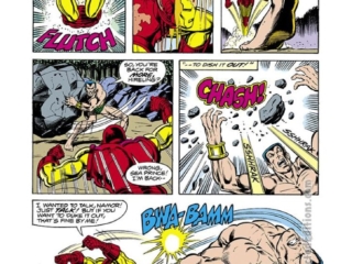 Iron Man #120, pg. 12; layouts, John Romita Jr.; pencils and inks, Bob Layton; Namor the Sub-Mariner