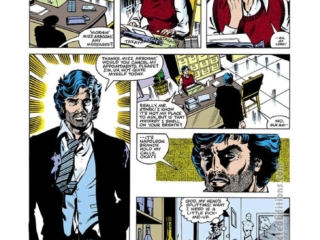 Iron Man #125, pg. 5; layouts, John Romita Jr.; pencils and inks, Bob Layton; Tony Stark alcoholism, Mrs. Arbogast, drunk