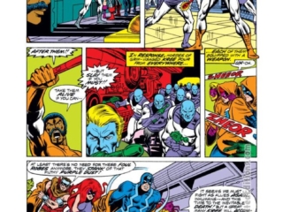 Inhumans #10, pg. 8; pencils and inks, Keith Pollard; Mon-Tog, Skornn, Black Bolt