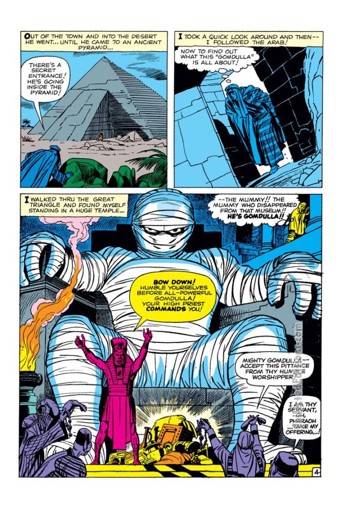 Journey Into Mystery #61. "I Defied Gomdulla--The Living Pharaoh!", pg. 4. Stan Lee Jack Kirby