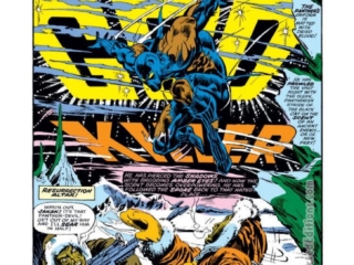 Jungle Action #13, pg. 1; pencils, Billy Graham; inks, P. Craig Russell; The God Killer, Black Panther, Don McGregor