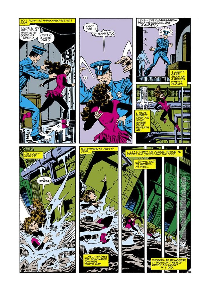 Kitty Pryde and Wolverine #1, pg. 20; pencils and inks, Al Milgrom; Shadowcat ninja