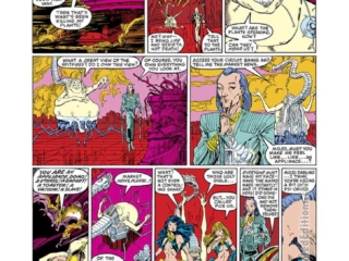 Longshot #4, pg. 9; pencils; Arthur Adams; inks, Whilce Portacio; Mojo, Mojoverse, Major Domo first appearance