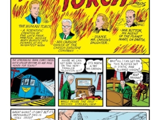 Marvel Mystery Comics #3, pg. 1; pencils and inks, Carl Burgos; Golden Age/Timely/Human Torch/android