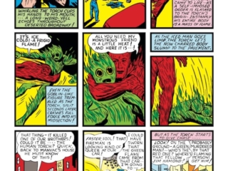 Marvel Mystery Comics #4, pg. 3; pencils and inks, Carl Burgos; Human Torch vs. Green Flame/Golden Age Timely