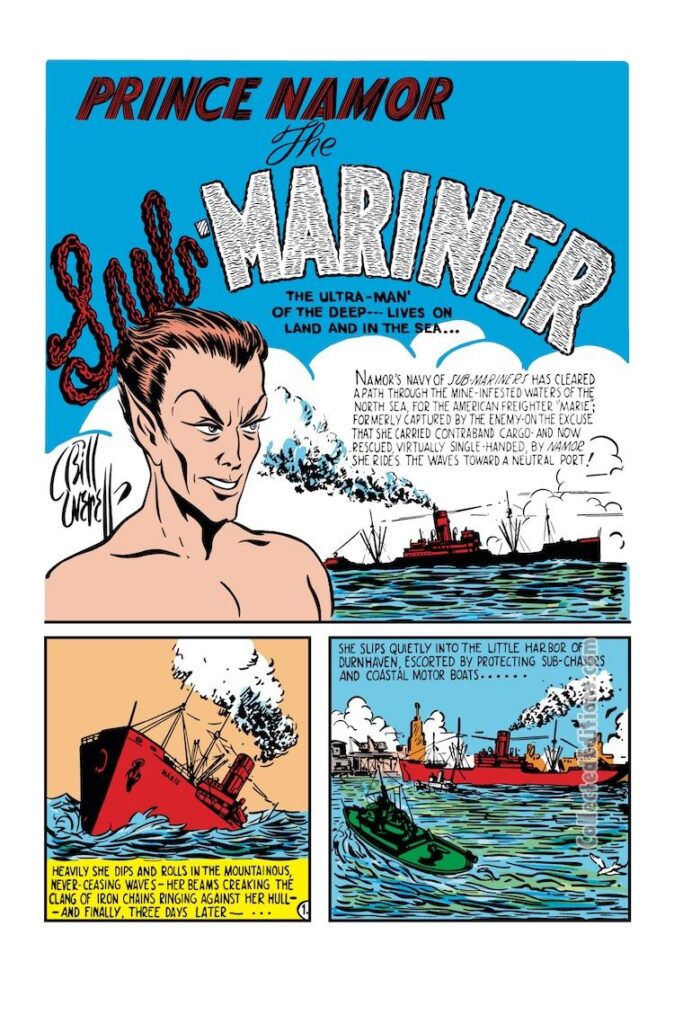 Marvel Mystery Comics #5, pg. 21; pencils and inks, Bill Everett; Namor the Sub-Mariner/Golden Age Timely