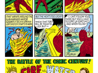 Marvel Mystery Comics #8; "The Human Torch", Carl Burgos, Fire vs. Water, Battle of the Comic Century, vs. Sub-Mariner