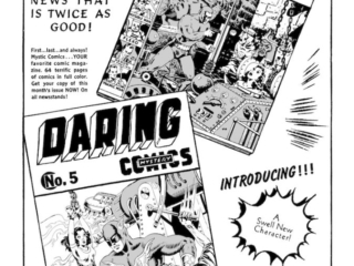 Marvel Mystery Comics #9, house ad/Mystic/Daring