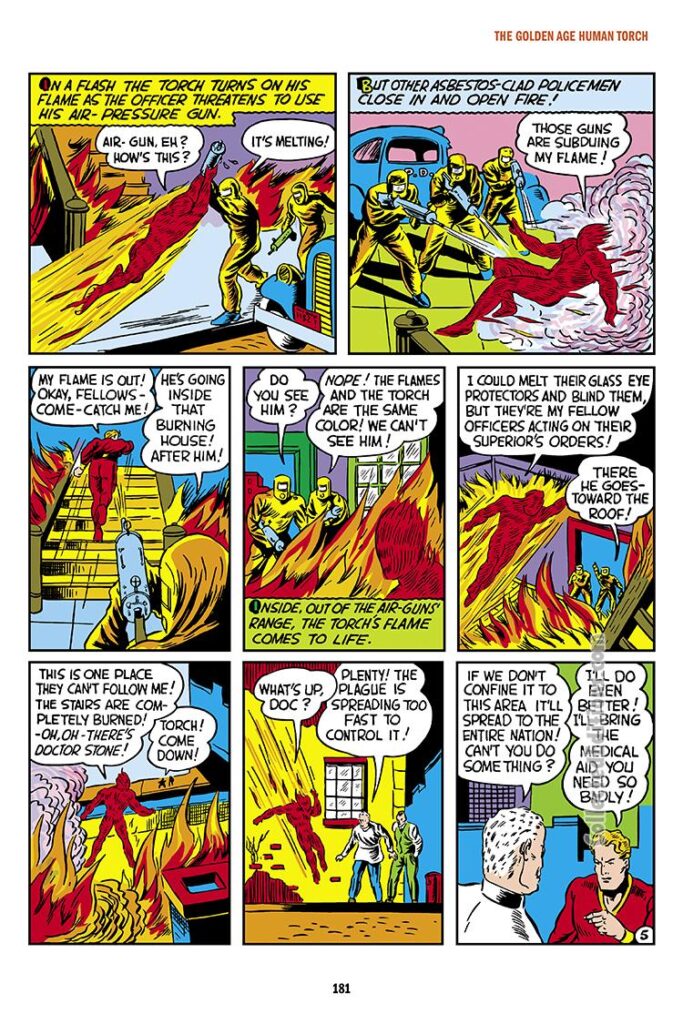 Marvel Mystery Comics #11, pg. 5; "The Human Torch", Carl Burgos, Phineas Horton, Timely Comics, Omnibus