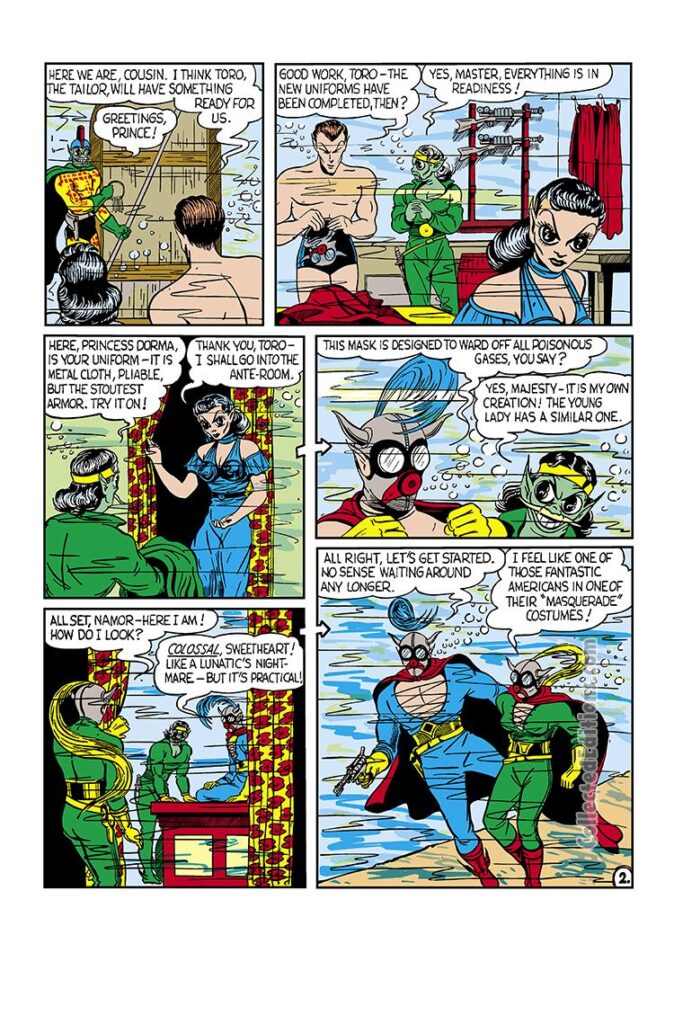 Marvel Mystery Comics #13, pg. 14; art by Bill Everett; Namor/Sub-Mariner/Princess Dorma/Golden Age Timely